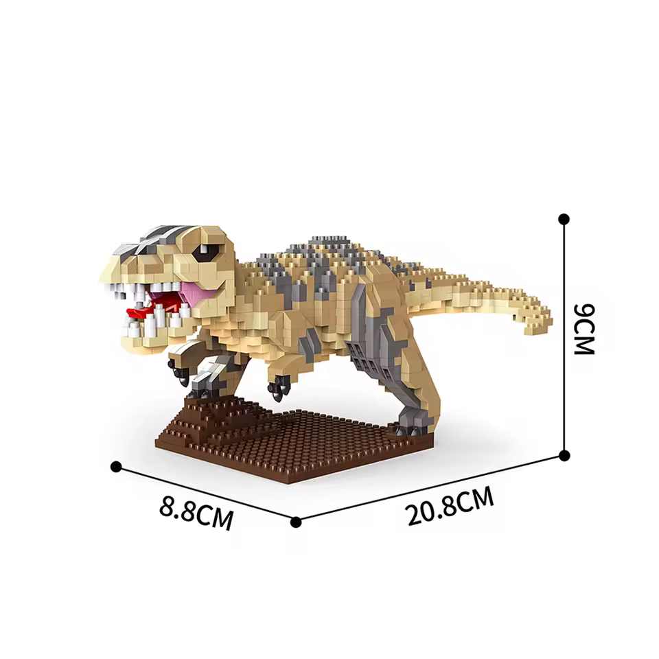 GZBricker Tyrannosaurus Dinosaur Building Set Compatible with Lego Animal Collectible Model for Adults Home Office Decor