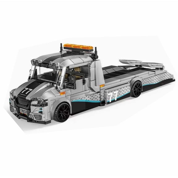 GZBricker Van Tow Pro Flatbed Tow Truck Building Set Compatible with Lego Vehicle Model for Adults