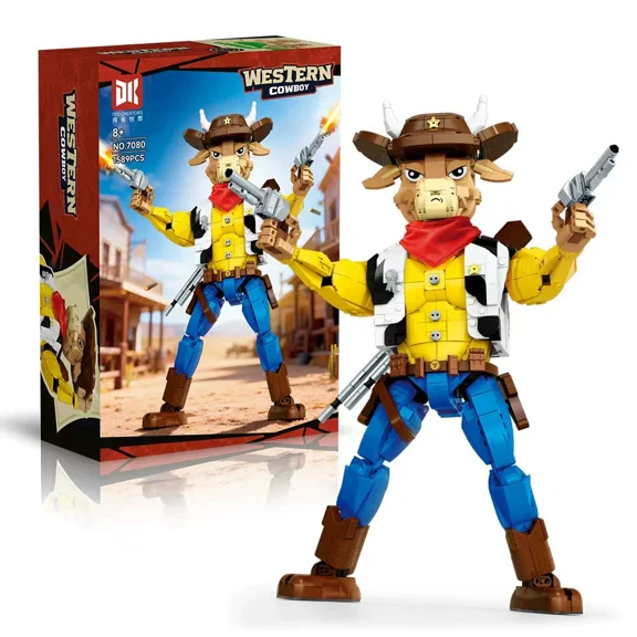 GZBricker Western Cowboy Building Set Compatible with Lego Collectible Model for Adults Home Office Decor - 1589PCS