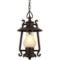 thumbnail image 1 of GZBtech Outdoor Pendant Light Oil Rubbed Bronze Finish Ceiling Hanging Light with Frosted Glass Shade Wall Mount for Porch 1 Light, 1 of 6