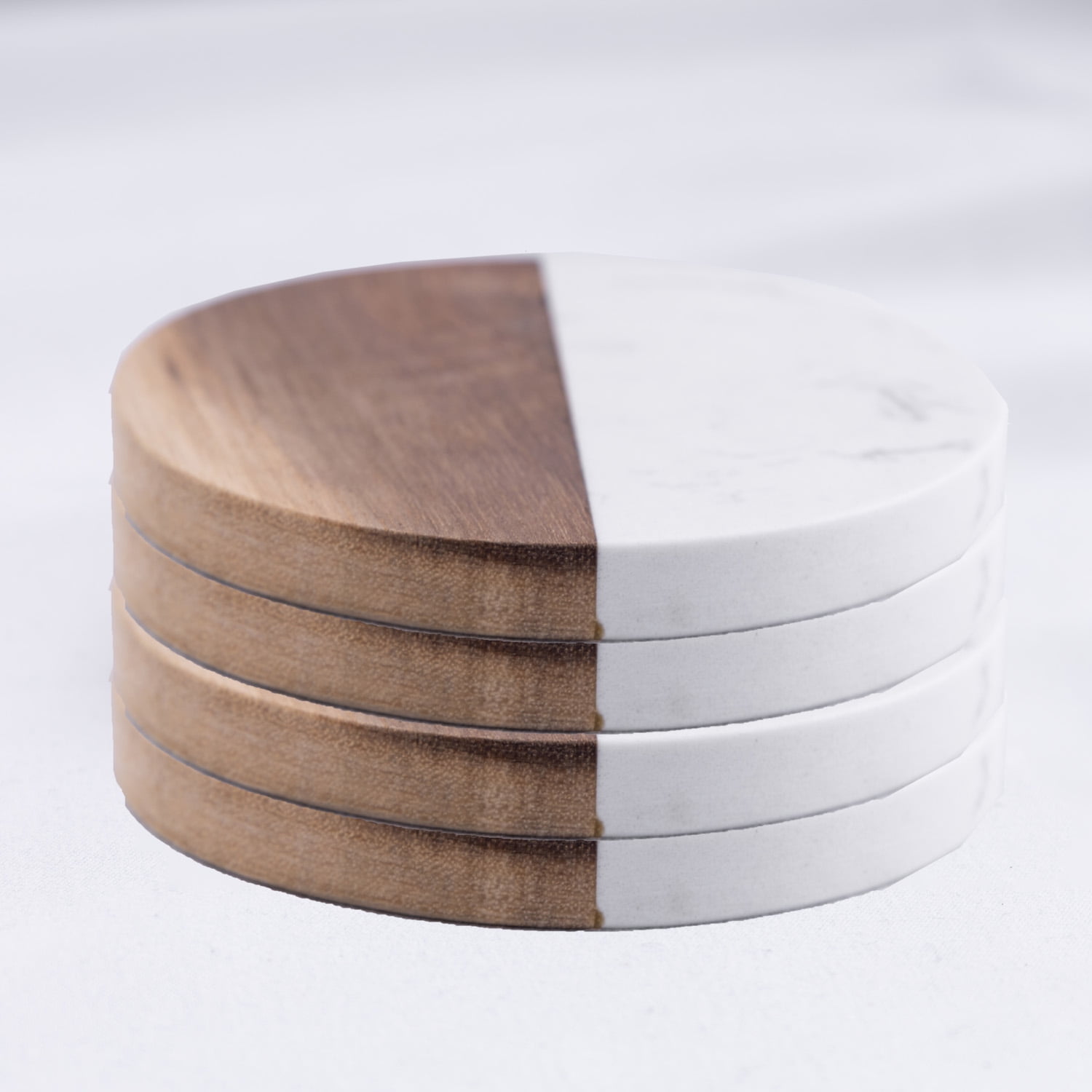 GZCMXH 4PCS Wooden coasters, drink coasters, coffee table coaster sets ...