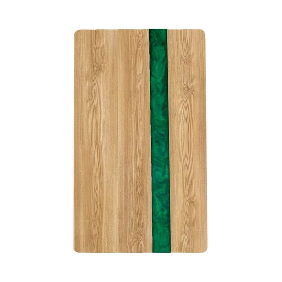 GZCMXH Acacia Wood Cutting Board with Green Epoxy River – 9.84x5.9 Inch Kitchen Chopping Board & Serving Tray