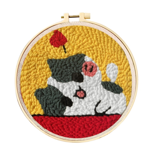 Punch Needle Kit For Beginners – Ocean Seagull Pattern, Complete DIY Stitching Kit With Hoop, Yarn & Instructions