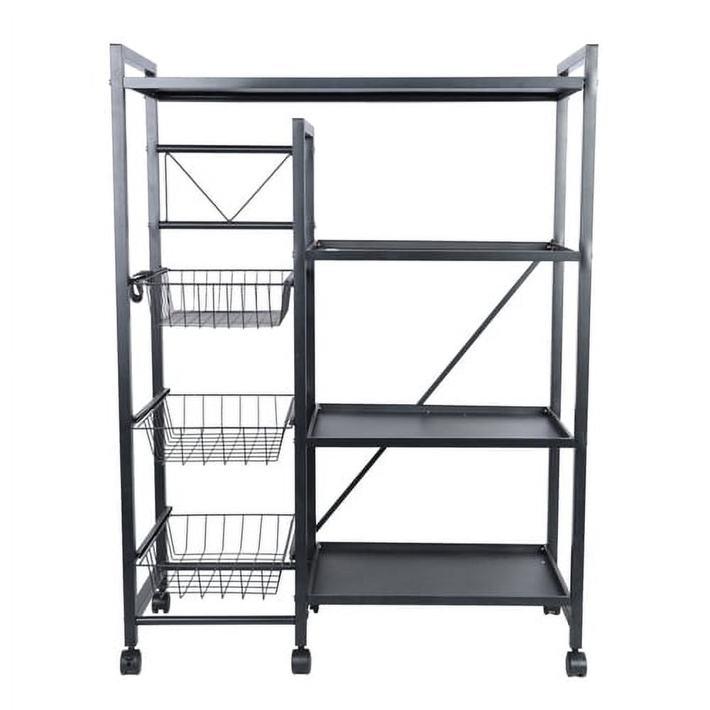 GZCW Vegetable Basket Storage Rack,4 Tier Stackable Storage Basket with ...