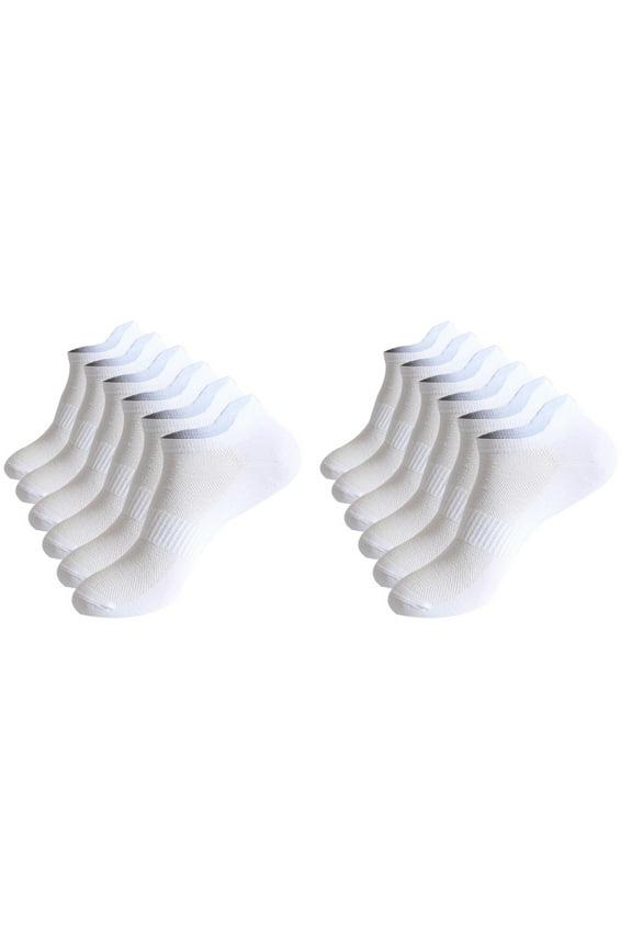 6 Pairs Ankle Socks Mens Ultra Thin Breathable Dry Fit Running Ankle Socks Low Cut Socks Summer Sports Casual Solid Color Breathable Sweat Absorbing Socks