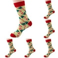 thumbnail image 1 of GZEFJRQM 6 Pairs Christmas Socks Adults Clearance Sale Holiday Xmas Socks Set Colorful Thick Slipper Socks for Women Men Non Slip Warm Fuzzy Socks Christmas Gifts, 1 of 4