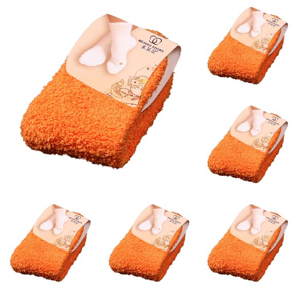 GZEFJRQM 6 Pairs Fluffy Socks Fuzzy Socks for Women Fleece Fluffy Cabin Plush Warm Sleep Soft Cozy Winter Adult Socks Bed Floor Socks Winter Pure Color Slipper Socks