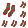 thumbnail image 1 of GZEFJRQM 6 Pairs Fluffy Socks Womens Casual Warm Winter Socks Red Green Color Block Soft Plush Christmas Socks Clearance Sale Cozy Socks Christmas Gifts, 1 of 7