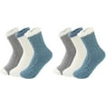 thumbnail image 1 of GZEFJRQM 6 Pairs Fuzzy Socks for Women Cozy Fluffy Winter Cabin Slipper Socks Fashion Color Block Warm Soft Thick Comfy Socks Plush Warm Winter Sleep Home Soft Socks, 1 of 5