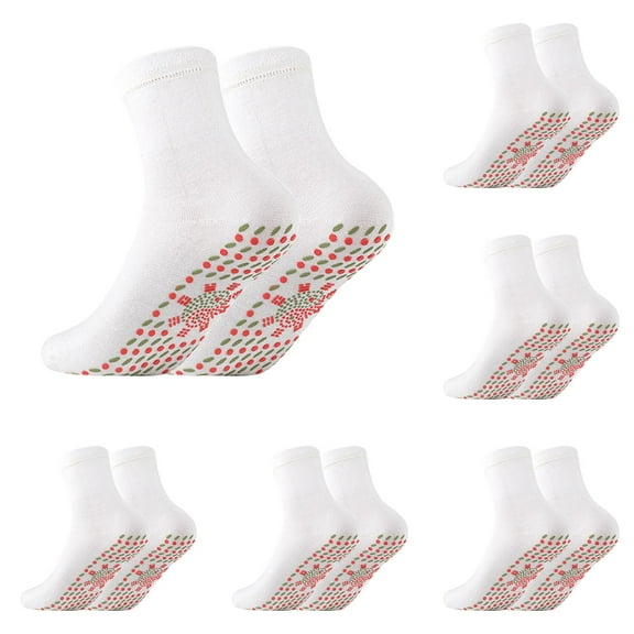 GZEFJRQM 6 Pairs Heated Socks Self-heating Comfortable Winter Warm Socks Self Heating Foot Warmer Socks, Comfortable and Breathable Thermal Circulation Self Heating Socks