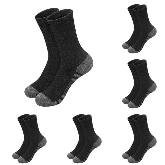 GZEFJRQM 6 Pairs Tube Socks Women Men Solid Color Basketball Sport Socks Autumn Winter Lightweight Thin Casual Calf Socks Moisture Wicking Soft Breathable Dress Socks