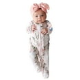 thumbnail image 1 of GZEFJRQM Baby Girl New Year Jumpsuit Toddler Romers with Headband Outfits Infant Long Sleeve Playsuit 2-piece Set Newborn Fall Winter Clothes, 1 of 5