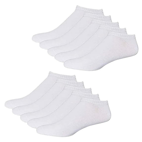 GZEFJRQM Black No Show Socks for Women 10 Pairs Sports Socks Men's Women's Summer Breathable Half Socks Black Ankle Socks White