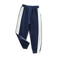 thumbnail image 1 of GZEFJRQM Boys Jogger Pants Kids Fleece Sweatpants Spring Winter Athletic Soft Bottom Trouser Solid Color/Patchwork Youth Baseball Football Pant, 1 of 4