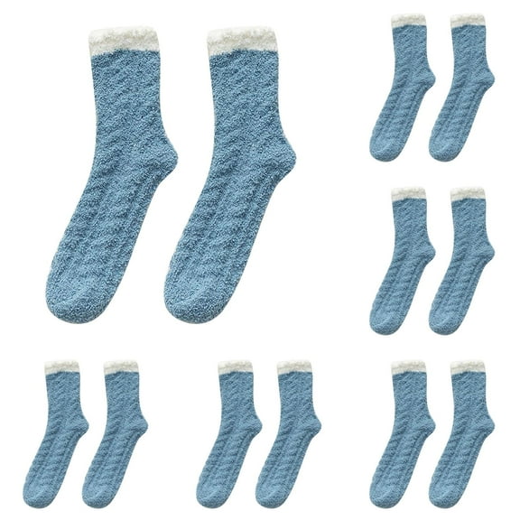 GZEFJRQM Fuzzy Socks for Women 6 Pairs Super Soft Fuzzy Plush Warm Winter Sleeping Plush Slipper Socks Colorful Warm Fluffy Crew Socks Cozy Soft Warm Home Socks for Indoor
