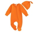 thumbnail image 1 of GZEFJRQM Girls Matching Sweatsuit Girls Track Suit Size 14-16 Baby Boy Long Sleeve Onesie Overalls for Toddler Boys 2t Boys Clothes 3 Year Old Girl, Orange 0-3 Months, 1 of 8