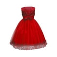 thumbnail image 1 of GZEFJRQM Girls Tiered Tulle Dress Kids Tutu Dress Ruffle Toddler Long Sleeve Fluffy Cute Party Ball Gowns Christmas Flower Girl Dresses, 1 of 3