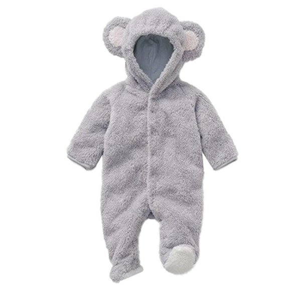 GZEFJRQM Toddler Baby Cute Animal Outfit Hooded Rompers Infant Funny Zip-Up Jumpsuit Fall Winter Cartoon Outfit Long Sleeve Print Newborn Onesie