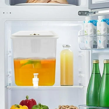 GZHCGSM 2.5 Gallon Refrigerator Beverage Dispenser With Leak Proof Lid Filter Juice Container Sealed Plastic Lemon Water Milk Hot And Cold Tea Pot For Party Use