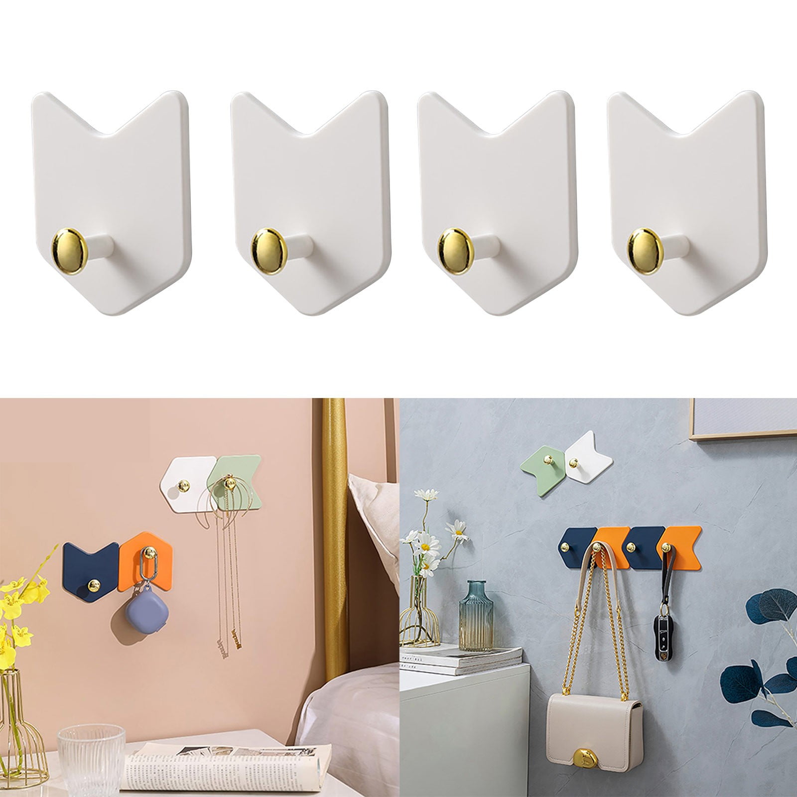 GZHCGSM 4pcs Strong Sticky Hook Room Decor Aesthetic Bathroom Door ...