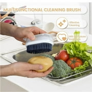GZHCGSM Brush Cleaner Fruit And Vegetable Cleaning Brush Double Soft Veggie Brush With Handle Easy To Hold Vegetable Scrubber Multifunctional Potato Scrubber Brush for Cleaning