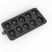 GZHCGSM Cake Pan Halloween Cookie 10 Skeleton Head Dropping Glue DIY Handmade Cake Baking Tools