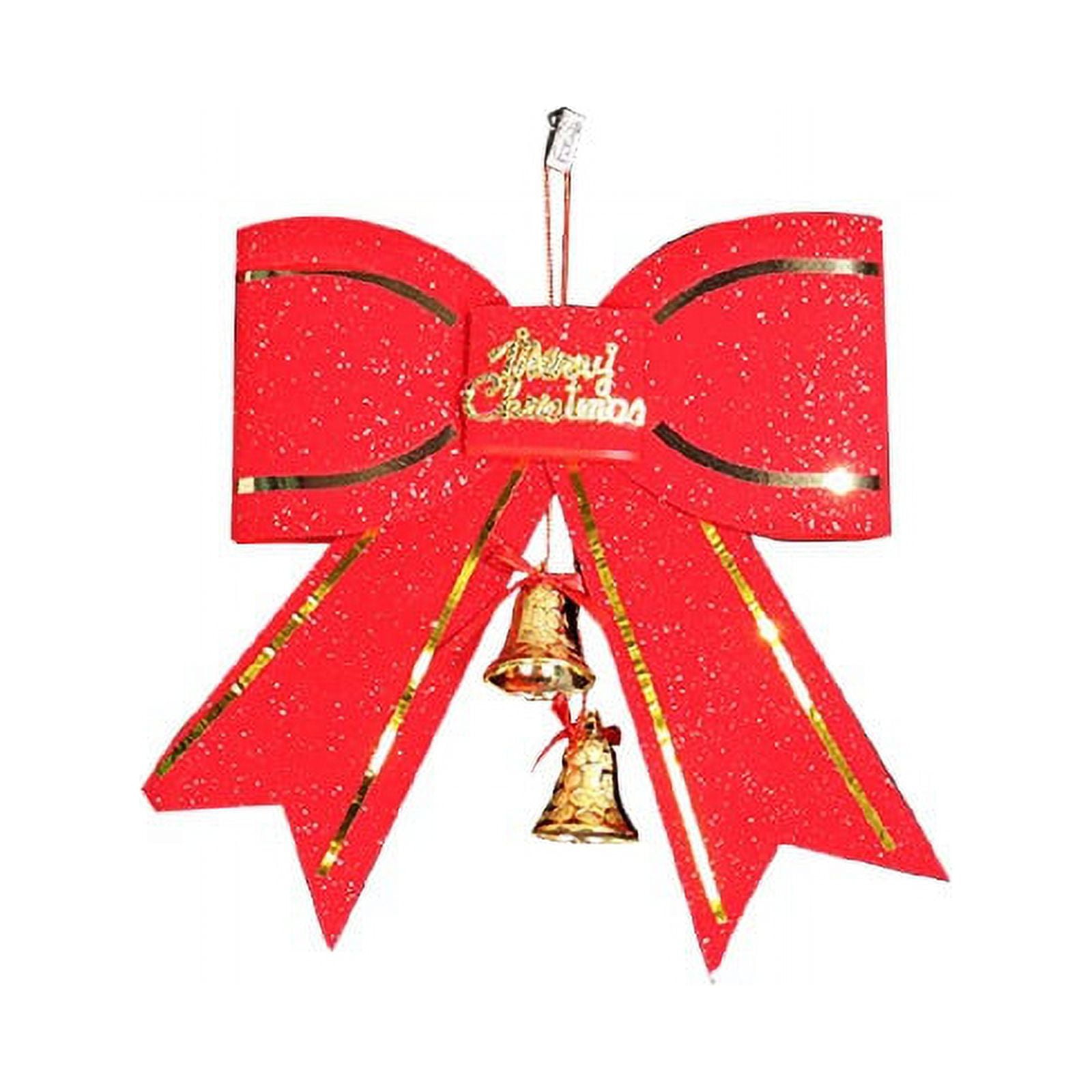 GZHCGSM Deals Christmas Tree Decoration Red Big Bow Tie 13cm With Bell