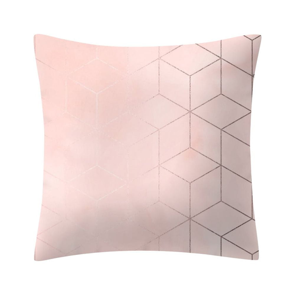 GZHCGSM Decorative Pillow Covers Rose Gold Pink Cushion Cover Square