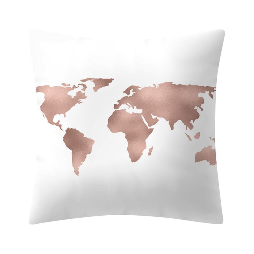 GZHCGSM Throw Pillow Covers Rose Gold Pink Cushion Cover Square