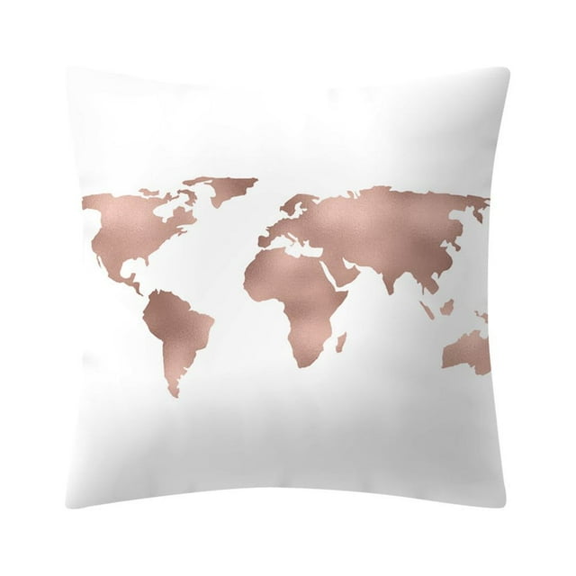 GZHCGSM Throw Pillow Covers Rose Gold Pink Cushion Cover Square Pillowcase Home Decoratio Couch