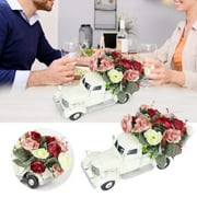 GZHCGSM Unique Decor Christmas Decoration Christmas Decoration Supplies Metal Vintage White Truck Christmas Decoration for Business Halloween Christmas Holiday and Birthday