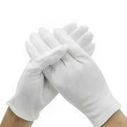 GZHCGSM White Cotton Gloves 6 Pairs Cotton Gloves Breathable Work Jewelry Inspection Etiquette Gloves Protector For Women for Healthcare, Medical, Food Handling, and More