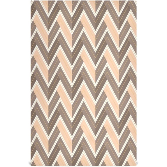 GZHJMY 1 Pack Brown Chevron Pattern Kitchen Towels, Soft Highly Absorbent Dish Towels Reusable Tea Towels Set, 28"x 18"