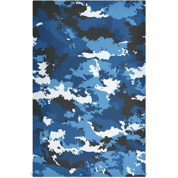 GZHJMY 1 Pack Camouflage Blue Kitchen Towels, Soft Highly Absorbent Dish Towels Reusable Tea Towels Set, 28"x 18"