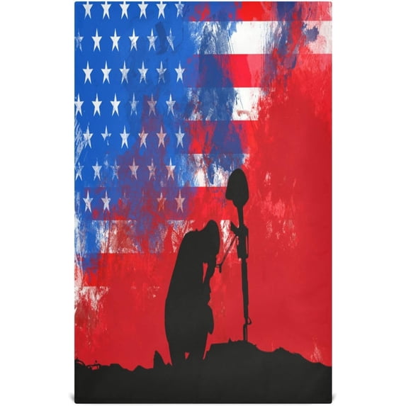 GZHJMY 1 Pack Fourth of July American Independence Day Kitchen Towels, Soft Highly Absorbent Dish Towels Reusable Tea Towels Set, 28"x 18"