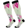 thumbnail image 1 of GZHJMY 1 Pair Lovely Love Heart Compression Socks for Women Men, Knee High Stockings for Athletic Sports,Running,Travel, 1 of 7