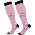 thumbnail image 1 of GZHJMY 1 Pair Rainbow Butterfly Pattern Compression Socks for Women Men, Knee High Stocking for Running,Athletic,Medical, 1 of 7