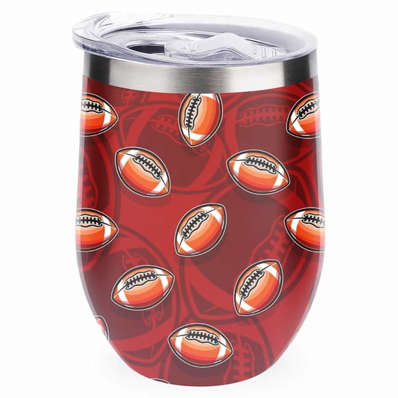 GZHJMY 1 Pcs Egg Cup, American Football Balls 304 Stainless Steel Vacuum Insulated Cup, U-Shaped Red Wine Cup Eggshell Cup