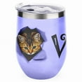 thumbnail image 1 of GZHJMY 1 Pcs Egg Cup, Cat's Face Peeks Out of A Hole 304 Stainless Steel Vacuum Insulated Cup, U-Shaped Red Wine Cup Eggshell Cup, 1 of 6