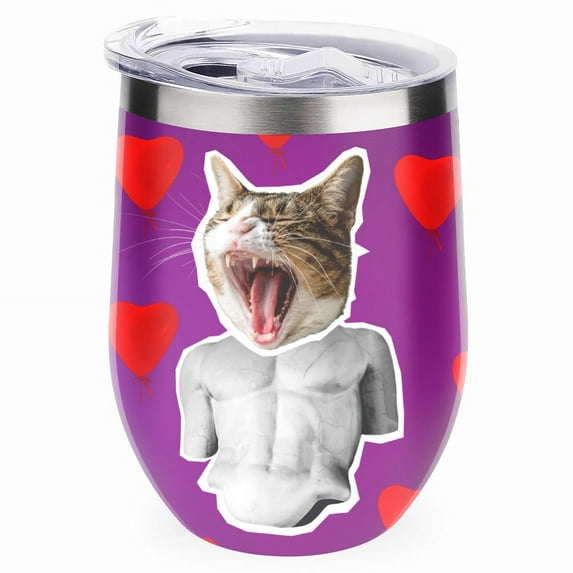 GZHJMY 1 Pcs Egg Cup, Pop Art Concept Design 304 Stainless Steel Vacuum Insulated Cup, U-Shaped Red Wine Cup Eggshell Cup
