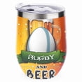 thumbnail image 1 of GZHJMY 1 Pcs Egg Cup, Rugby Ball with Mug of Beer 304 Stainless Steel Vacuum Insulated Cup, U-Shaped Red Wine Cup Eggshell Cup, 1 of 6
