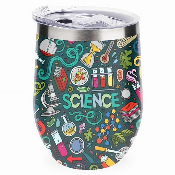 GZHJMY 1 Pcs Egg Cup, Science Related Green Background 304 Stainless Steel Vacuum Insulated Cup, U-Shaped Red Wine Cup Eggshell Cup