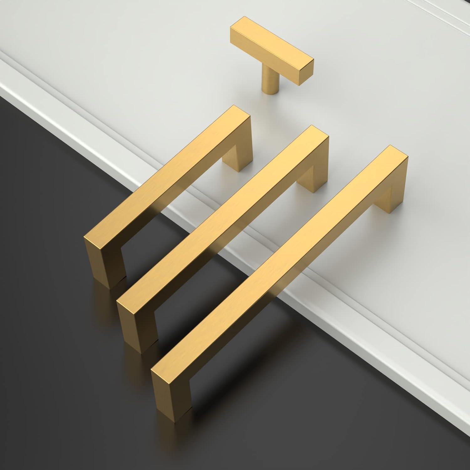 GZHJMY 10 Pack Brushed Cabinet Handles 4 Inch(102mm) Center Spacing ...