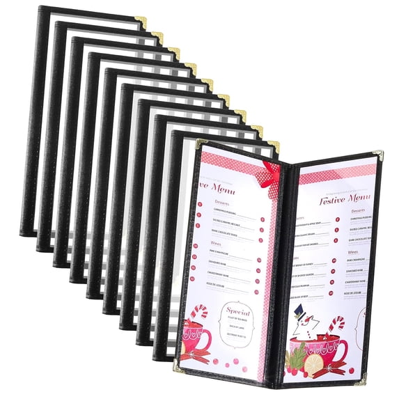 Menu Folder Stand GZHJMY 10 Pieces 4.5 to 11 Inches Restaurant Menu Holders Menu Covers ...
