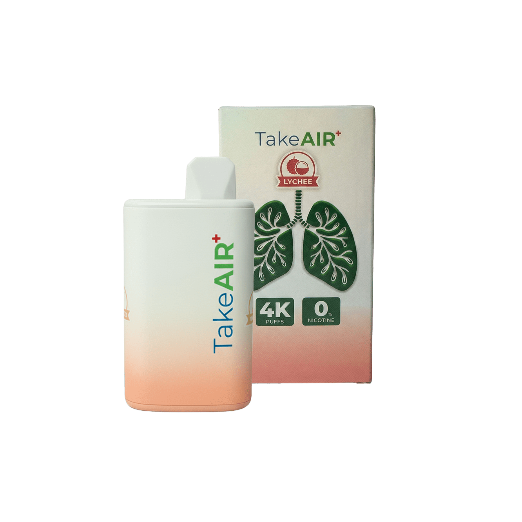 TakeAIR+ Nicotine-Free Diffuser Over 4K Puffs, All Natural, Smokeless Inhaler, Lychee