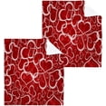 thumbnail image 1 of GZHJMY 12x12Inx2 Sets Reusable Soft Face Towel,Kitchen Hand Towel Bathroom Absorbent Towel,Gym Hotel Spa-Love Valentines Hearts, 1 of 7