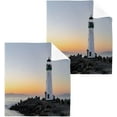 thumbnail image 1 of GZHJMY 12x12Inx4 Sets Reusable Soft Face Towel,Kitchen Hand Towel Bathroom Absorbent Towel,Gym Hotel Spa-Lighthouse, 1 of 7