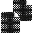 thumbnail image 1 of GZHJMY 12x12Inx6 Sets) Reusable Soft Face Towel,Kitchen Hand Towel Bathroom Absorbent Towel,Gym Hotel Spa-Black and White Polka Dot, 1 of 7