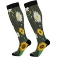 thumbnail image 1 of GZHJMY 1Pair Fashion Print Compression Socks for Women Men, Knee High Stockings for Athletic Sports,Running,Travel, 1 of 7
