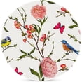 thumbnail image 1 of GZHJMY 1Pc Round Spring Birds Butterflies Peony Flowers Ceramic Coasters with Cork-Backed for Coffee Drink, Cup Mat Absorbent Stone Coasters, 1 of 6